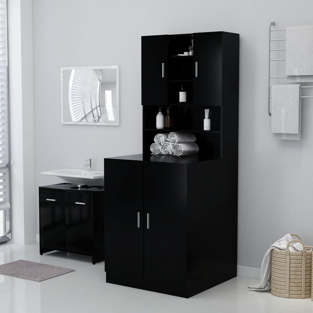 Vidaxl Waschmaschinenschrank 71x71.5x91.5 cm Schwarz