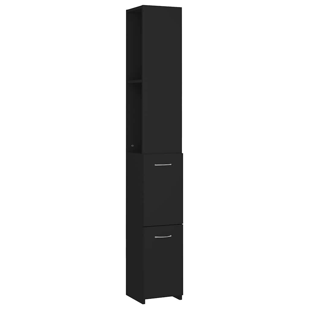 Vidaxl badkamerkast 25x26,5x170 cm bewerkt hout zwart