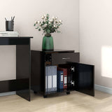 Vidaxl rolkast 45x38x54 cm bewerkt hout zwart