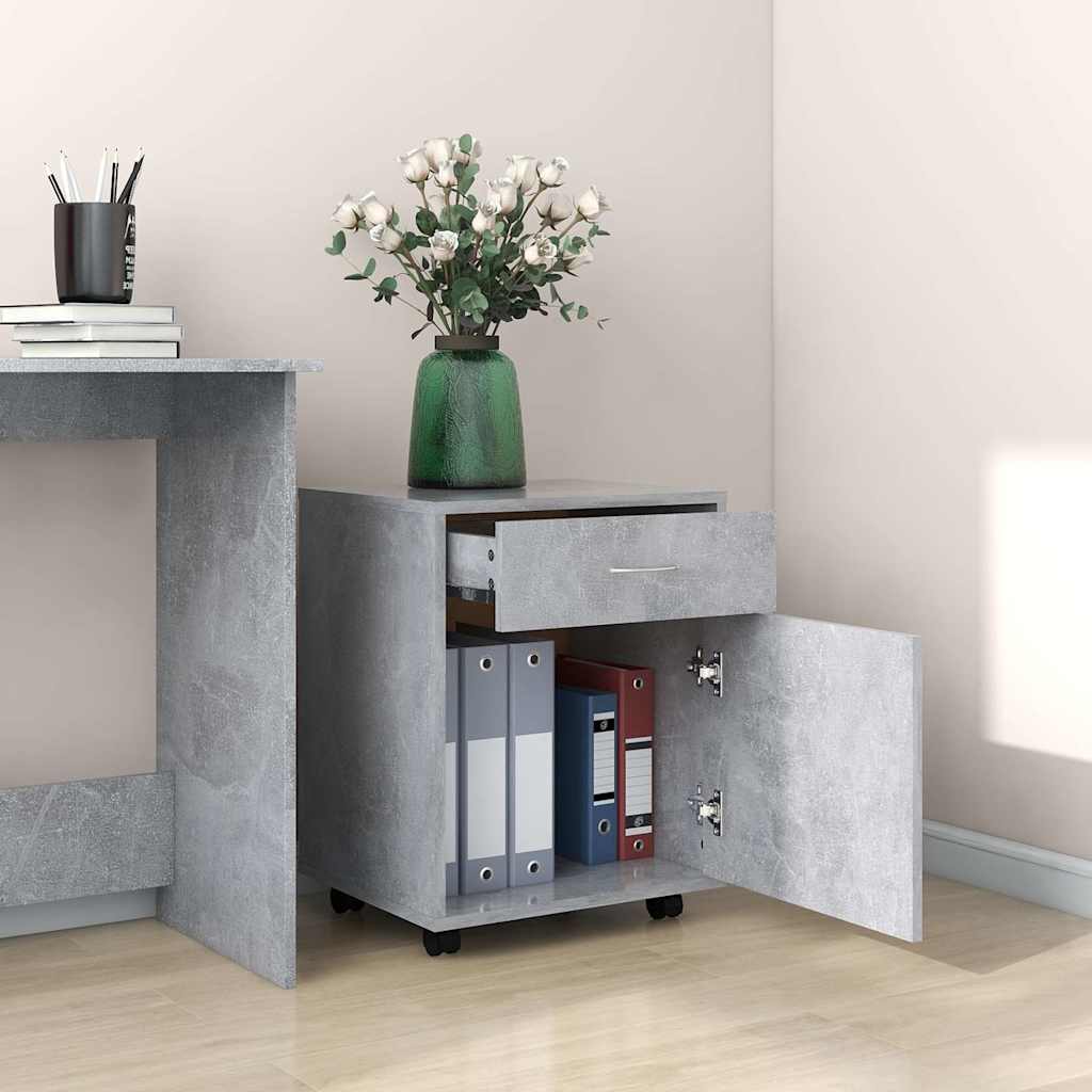 Vidaxl rolkast 45x38x54 cm bewerkt hout betongrijs