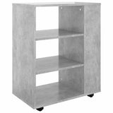 Vidaxl rolkast 60x35x75 cm bewerkt hout betongrijs