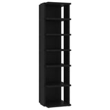 Vidaxl Schuhschrank 27,5 x 27 x 102 cm verarbeitetes Holzschwarz