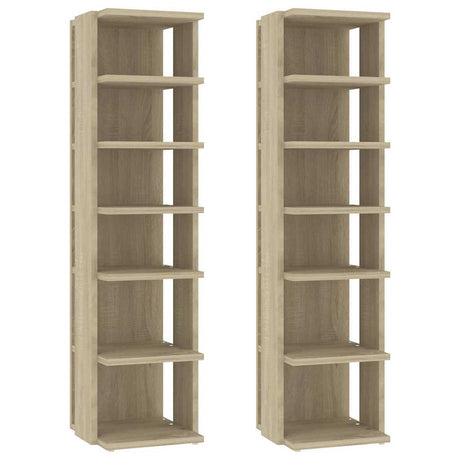 Vidaxx Schuhschränke 2 Stk. 27,5x27x102 cm Sonoma-Eiche farbig