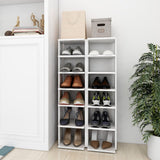 Vidaxl Schuhschränke 2 ST 27,5 x 27 x 102 cm Hochglanz weiß