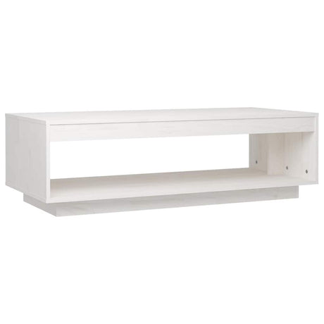 Vidaxl salontafel 110x50x33,5 cm massief grenenhout wit