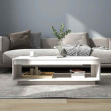 Vidaxl salontafel 110x50x33,5 cm massief grenenhout wit