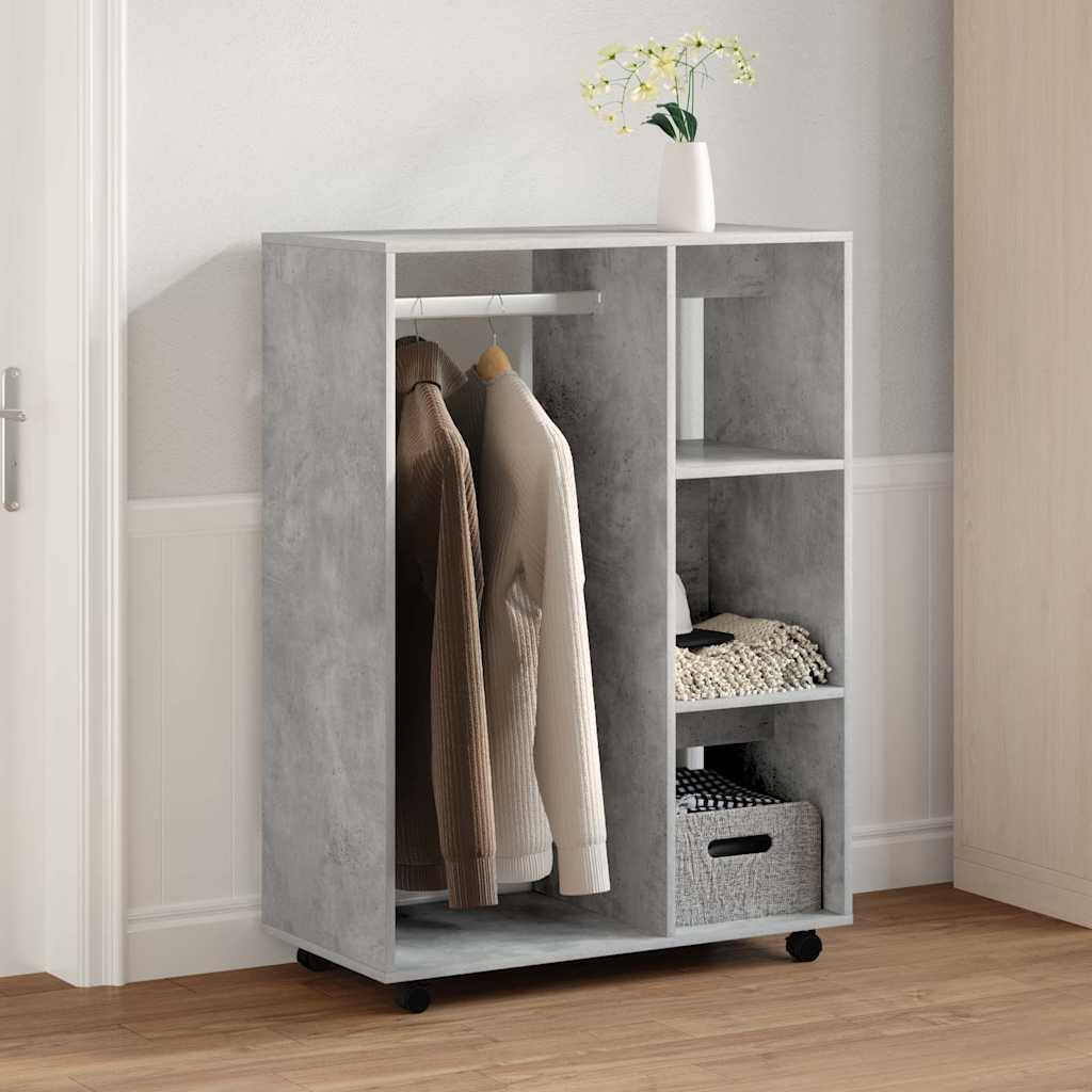 Vidaxl kledingkast 80x40x110 cm bewerkt hout betongrijs