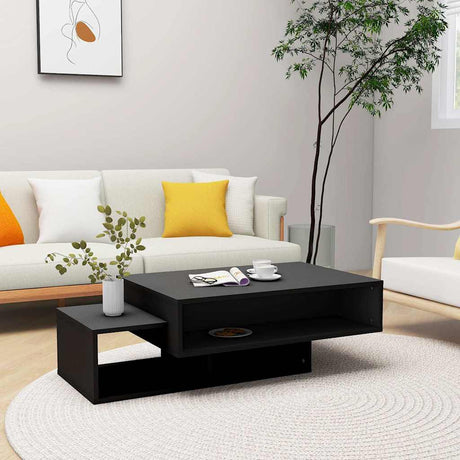 Vidaxl salontafel 105x55x32 cm bewerkt hout zwart