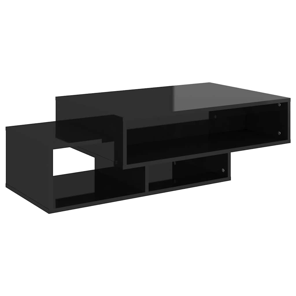 Vidaxl salontafel 105x55x32 cm bewerkt hout hoogglans zwart