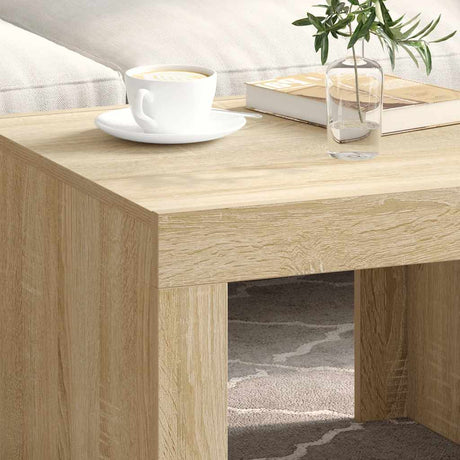 Vidaxl salontafel 50x50x35 cm bewerkt hout sonoma eikenkleurig
