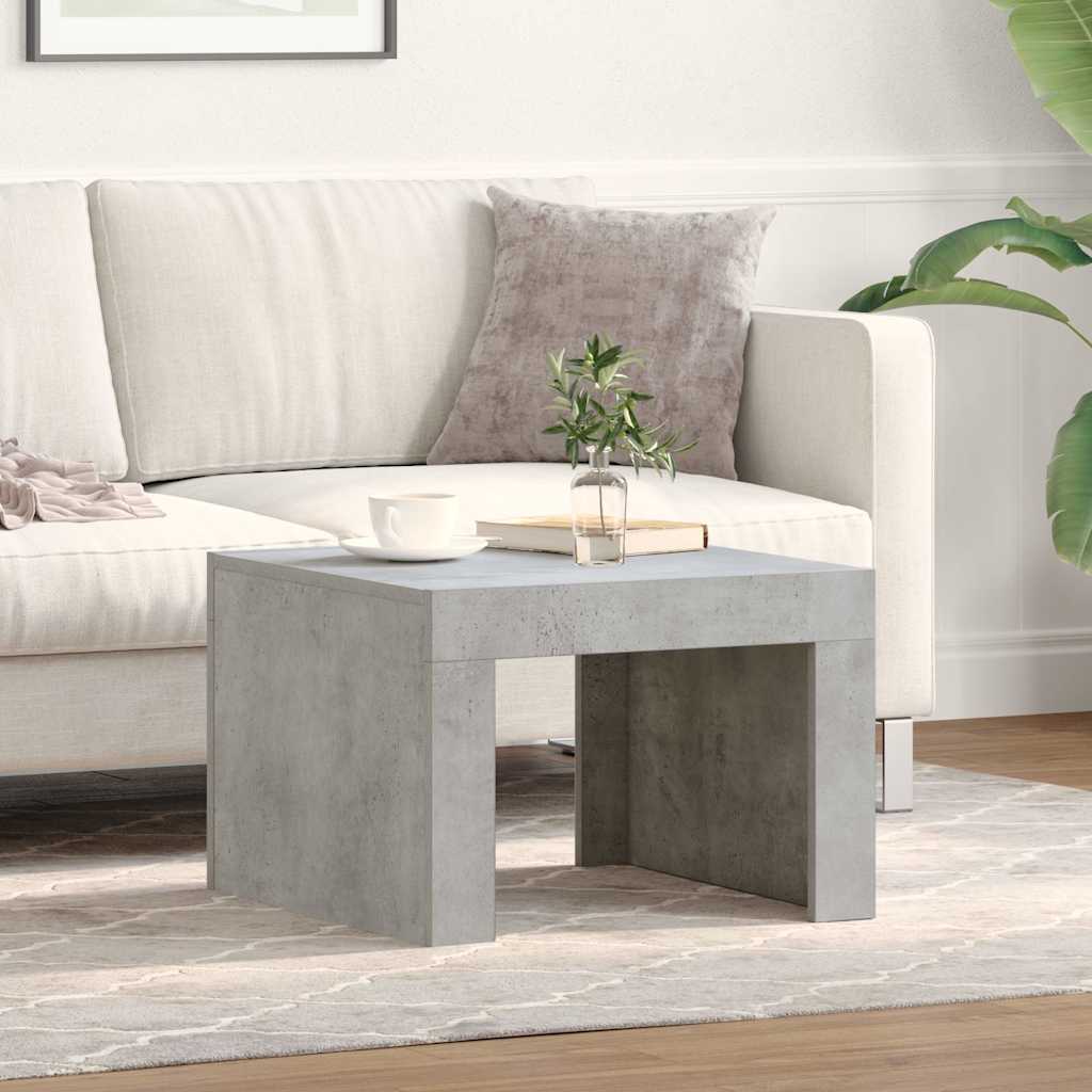Vidaxl salontafel 50x50x35 cm bewerkt hout betongrijs