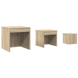 Vidaxl 3-delige tafeltjesset bewerkt hout sonoma eikenkleurig