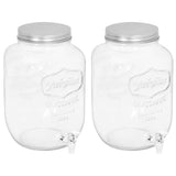 Vidaxl -Getränkespender 2 ST 8050 ml Glas