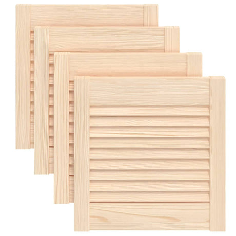 VIDAXL -Schranktüren mit Lamellen 4 ST 39,5 x 39,4 cm Festkiefer