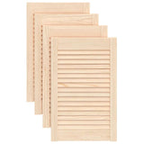 VIDAXL -Schranktüren mit Lamellen 4 -Stcs 61,5 x 39,4 cm Festkiefer