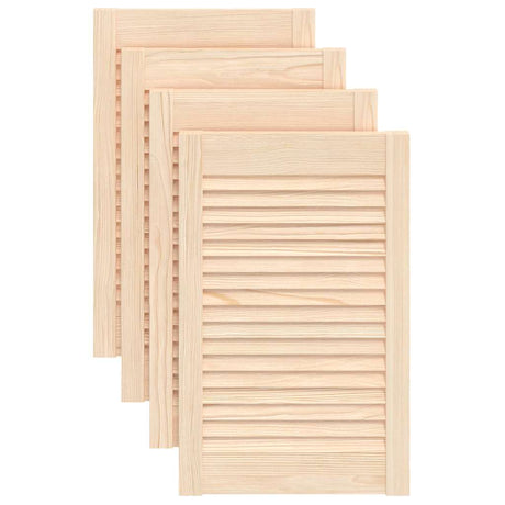 VIDAXL -Schranktüren mit Lamellen 4 -Stcs 61,5 x 39,4 cm Festkiefer