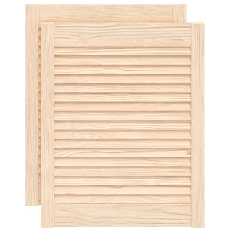 VIDAXL -Schranktüren mit Lamellen 2 PCs 61,5 x 49,4 cm Festkiefer