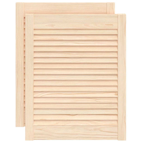 VIDAXL -Schranktüren mit Lamellen 2 PCs 61,5 x 49,4 cm Festkiefer