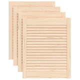 VIDAXL -Schranktüren mit Lamellen 4 -Stcs 61,5 x 49,4 cm Festkiefer