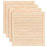 VIDAXL -Schranktüren mit Lamellen 4 -Stcs 61,5 x 59,4 cm Festkiefer