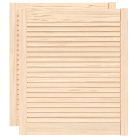 VIDAXL -Schranktüren mit Lamellen 2 PCs 69 x 59,4 cm Festkiefer