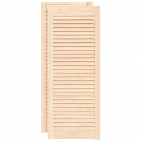 VIDAXL -Schranktüren mit Lamellen 2 -Stcs 99,3 x 39,4 cm Festkiefer