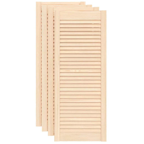 VIDAXL -Schranktüren mit Lamellen 4 -Stcs 99,3 x 39,4 cm Festkiefer