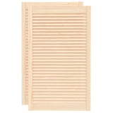 VIDAXL -Schranktüren mit Lamellen 2 -Stcs 99,3 x 59,4 cm Festkiefer