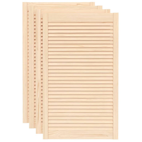 VIDAXL -Schranktüren mit Lamellen 4 -Stcs 99,3 x 59,4 cm Festkiefer