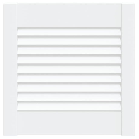 VIDAXL -Schranktür mit Lamellen 39,5 x 39,4 cm Festkiefer weiß