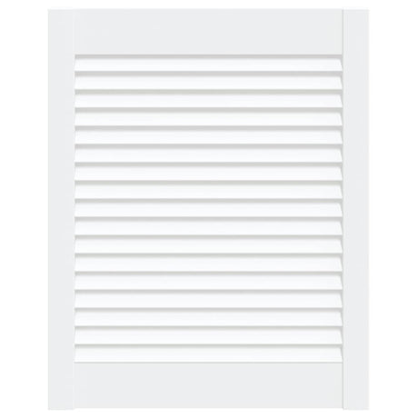 Vidaxl Schranktür mit Lamellen 61,5 x 49,4 cm Festkiefer weiß weiß