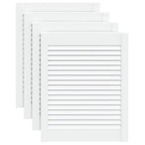 VIDAXL -Schranktüren mit Lamellen 4 Stcs 61,5 x 49,4 cm Kiefernholz Weiß weiß