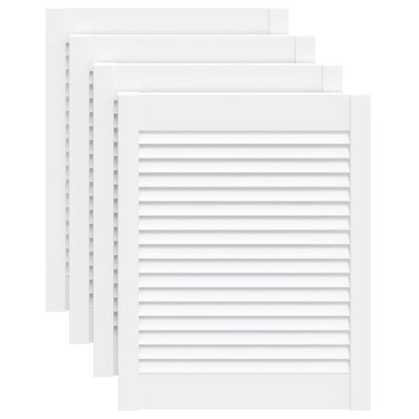 VIDAXL -Schranktüren mit Lamellen 4 Stcs 61,5 x 49,4 cm Kiefernholz Weiß weiß