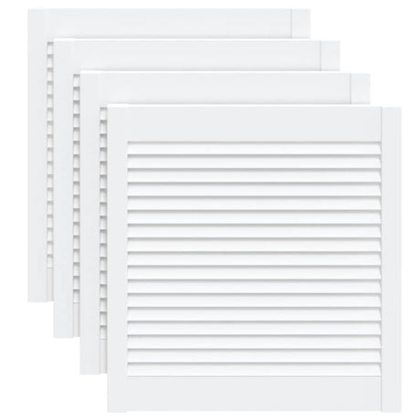 VIDAXL -Schranktüren mit Lamellen 4 Stcs 61,5 x 59,4 cm Kiefernholz Weiß weiß