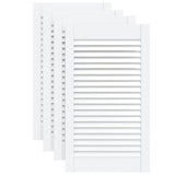 VIDAXL -Schranktüren mit Lamellen 4 Stcs 69x39.4 cm Festkiefer weiß weiß