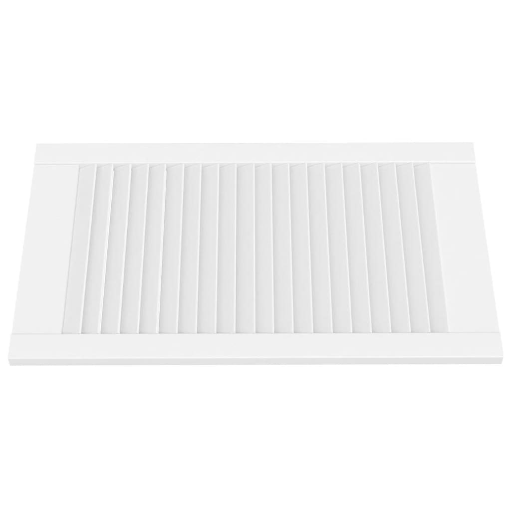 VIDAXL -Schranktüren mit Lamellen 4 Stcs 69x39.4 cm Festkiefer weiß weiß