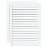 VIDAXL -Schranktüren mit Lamellen 2 PCs 69 x 49,4 cm Festkiefern Weiß weiß