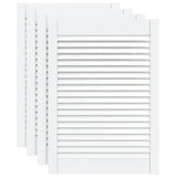 VIDAXL -Schranktüren mit Lamellen 4 Stcs 69x49,4 cm Festkiefer weiß