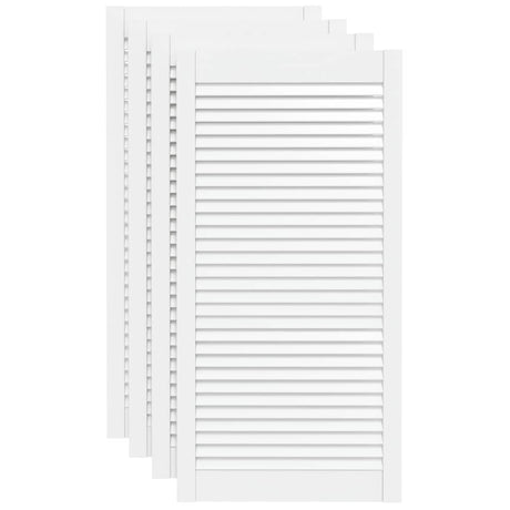 VIDAXL -Schranktüren mit Lamellen 4 Stcs 99,3 x 49,4 cm Kiefernholz Weiß weiß