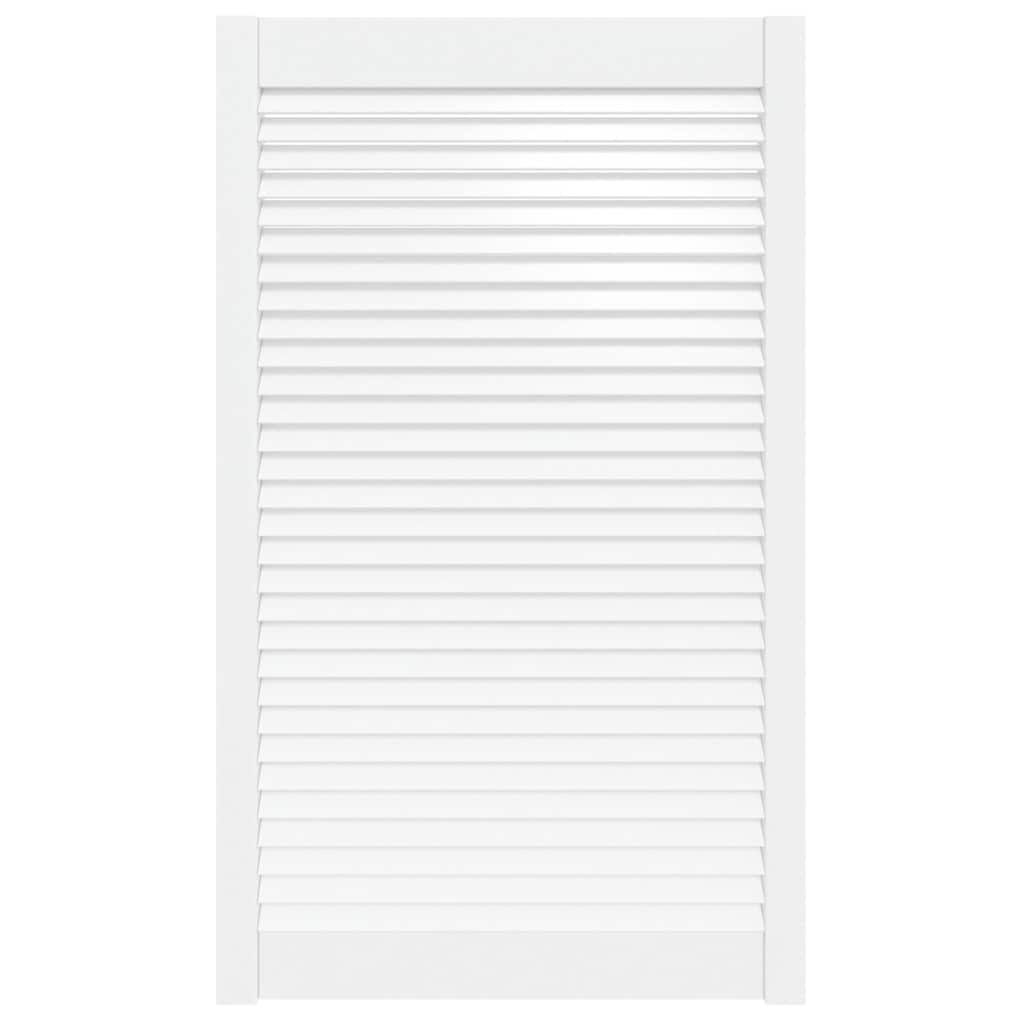 Vidaxl Schranktür mit Lamellen 99,3 x 59,4 cm Festkiefer weiß