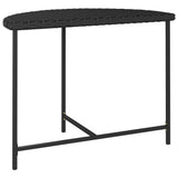 Vidaxl tuintafel 100x50x75 cm poly rattan zwart