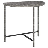 Vidaxl tuintafel 80x50x75 cm poly rattan grijs