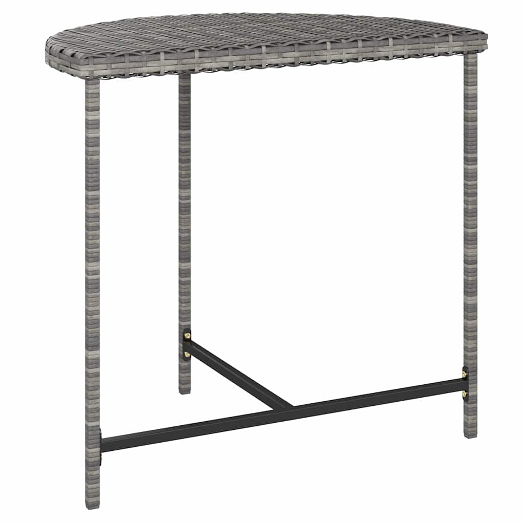 Vidaxl tuintafel 80x50x75 cm poly rattan grijs