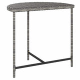 Vidaxl tuintafel 80x50x75 cm poly rattan grijs