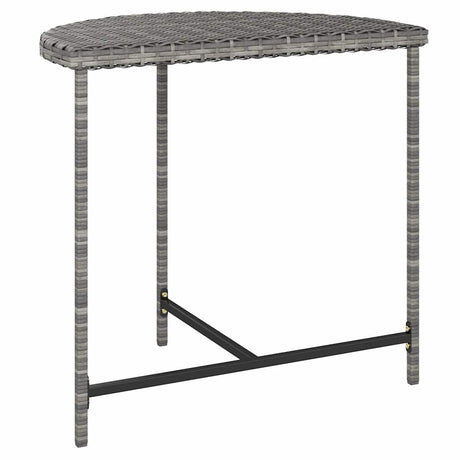 Vidaxl tuintafel 80x50x75 cm poly rattan grijs