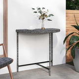 Vidaxl tuintafel 80x50x75 cm poly rattan grijs