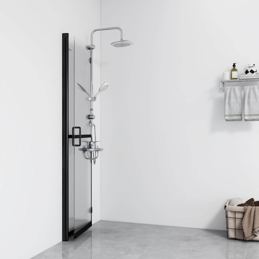 Vidaxl begehete Duschwand zusammenklappbar 80x190 cm ESG-Glas transparent