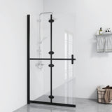 Vidaxl begehete Duschwand zusammenklappbar 100x190 cm ESG-Glas transparent
