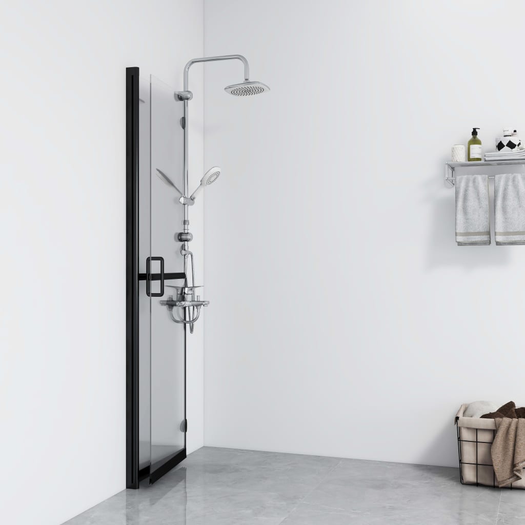 Vidaxl begehete Duschwand zusammenklappbar 110x190 cm ESG-Glas Transparent