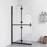 Vidaxl begehete Duschwand zusammenklappbar 70x190 cm ESG-Glas Halfmat